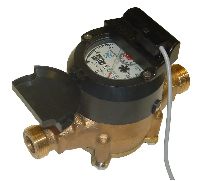 Zenner 5/8" X 3/4" Multi-Jet Water Meter - Us Gallon With Encoder Output 1