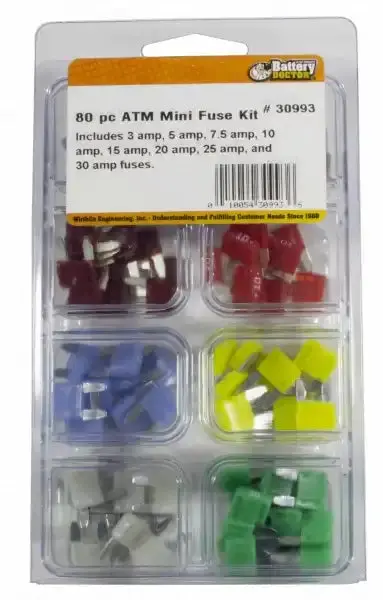 Atm 80-Piece Mini-Fuse Organizer Kit – Compact Storage For Automotive Electrical Repairs 1