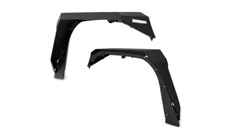 Body Armor Jl-6102 Flat-Style Fender Flares – 7.5-Inch Tire Coverage, Textured Powder-Coated Finish 1