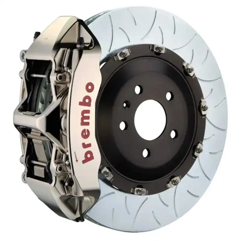 Brembo Gtr Front Brake Kit For 2010–2016 Bmw 535I – 6-Piston Calipers With 405X34Mm Two-Piece Slotted Rotors 1