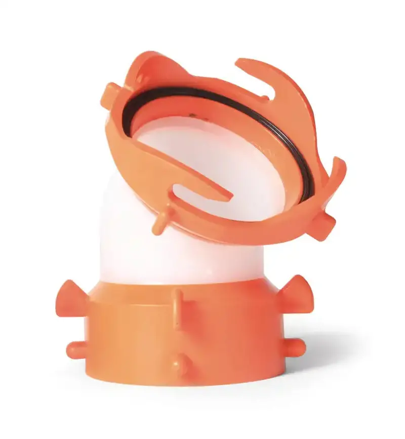 Camco Rhinoflex Sewer Hose Connector – 45° Swivel Lug + Bayonet Fitting, Translucent Design (39842) 1