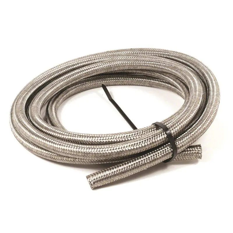 Double-Braided Stainless Steel Racing Hose – -16An Size, 15-Foot Length, Flexible & Durable 1