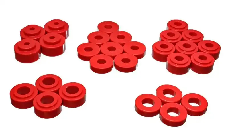 Energy Suspension Gm Body Mount Kit – High-Performance Red Polyurethane Mounts 1