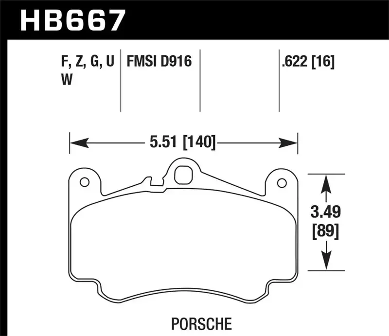 Hawk Dtc-80 Performance Brake Pads – Hb667Q.622, 0.622" Thickness 1