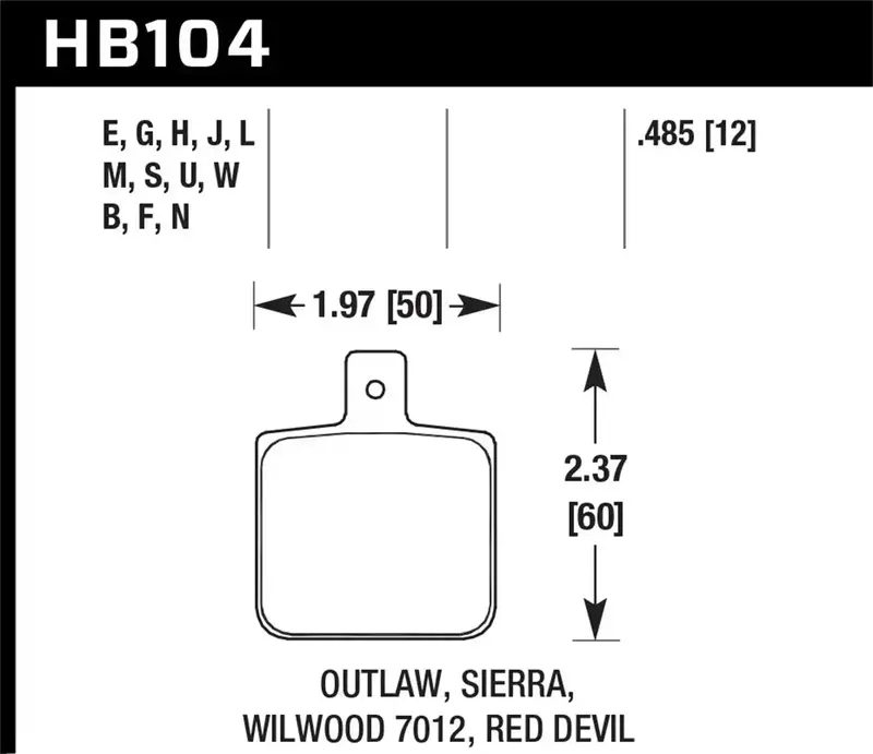 Hawk Performance Dtc-30 Racing Brake Pads — Hb104W.485 For High-Temp Track & Street Use 1