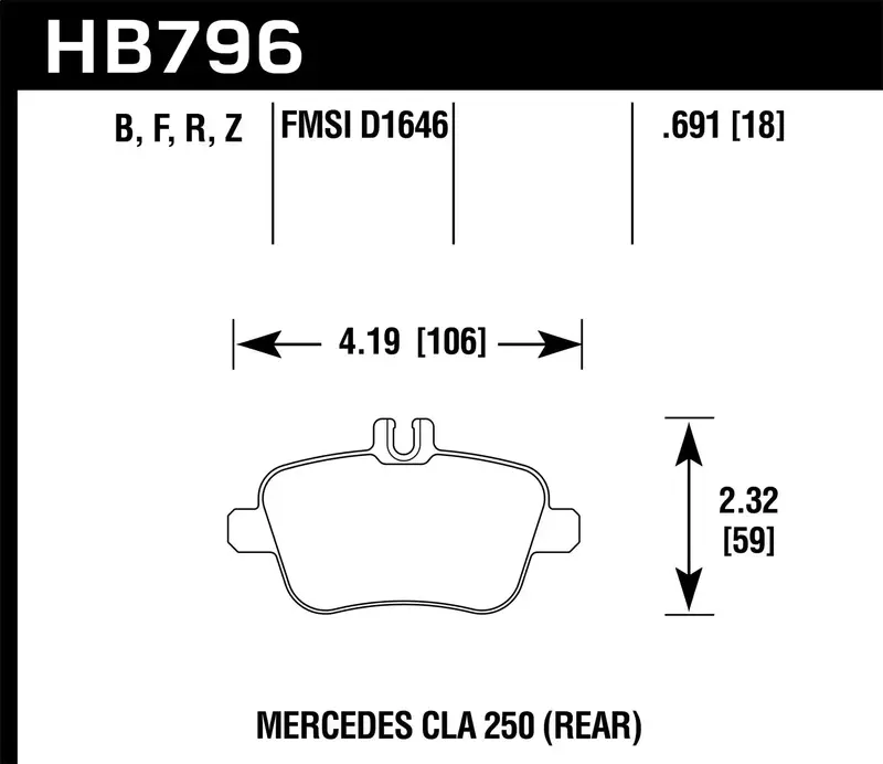 Hawk Performance Hps Front Brake Pads – 0.691" Thickness For Enhanced Stopping Power 1