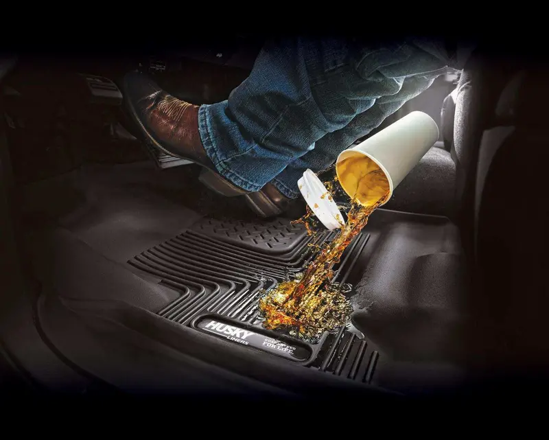 Husky Liners X-Act Contour Second-Row Floor Liner – Black, Precision Fit For Chrysler Town & Country 1