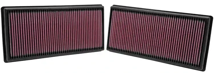 K&N 33-2446 High-Performance Replacement Air Filter – Reusable, Oiled Cotton Gauze Element 1