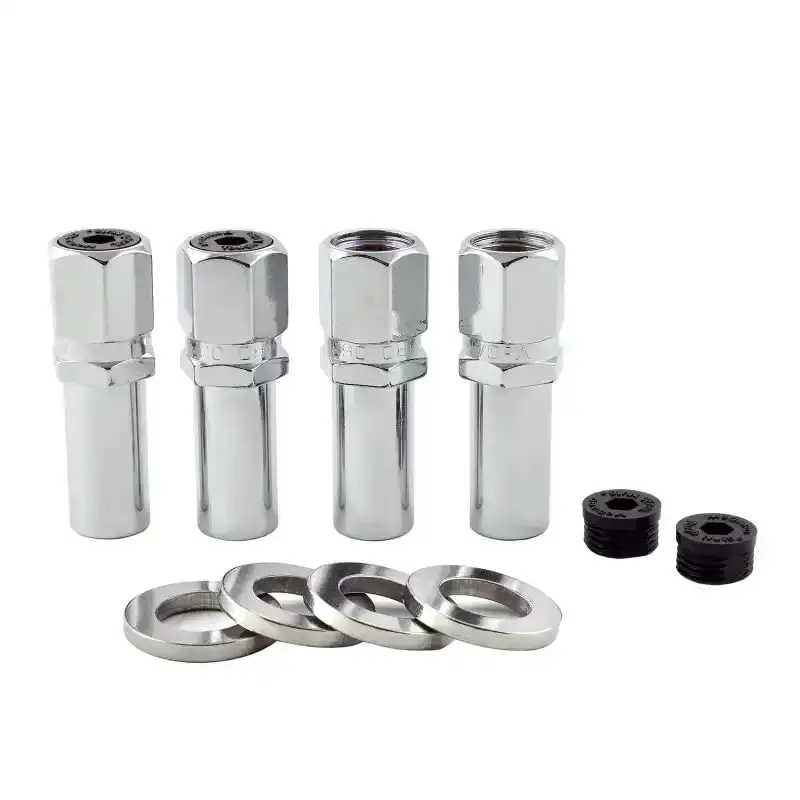 Mcgard Chrome Hex Lug Nuts – Drag Racing X-Long Shank (1/2"-20 Thread, 13/16" Socket, 2.475" Length), 4-Pack 1