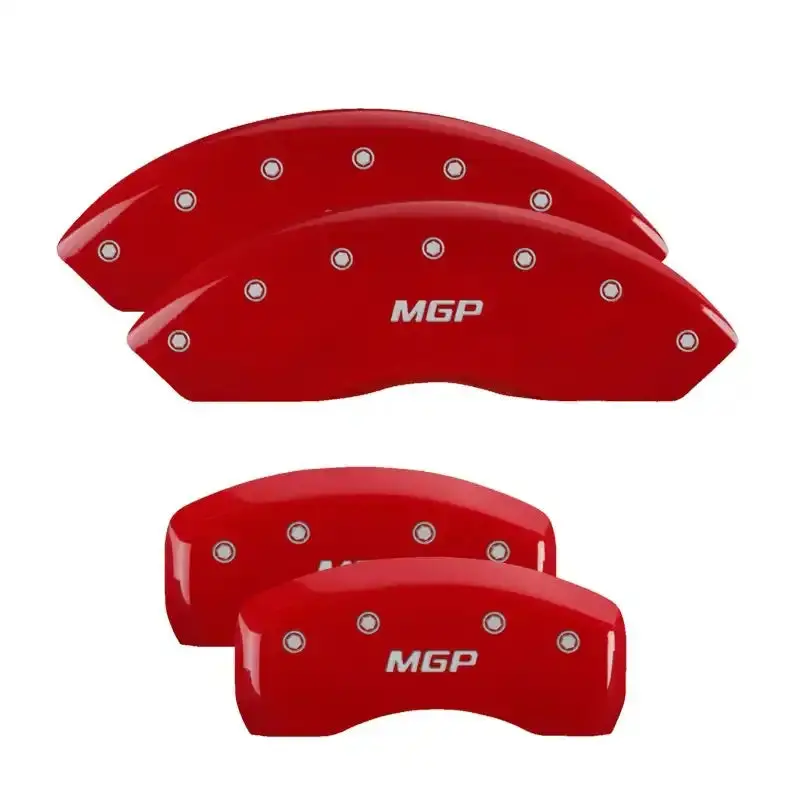 Mgp Engraved Caliper Covers – Front & Rear Set For Kia/Hyundai – Red Finish With Silver Accents 1