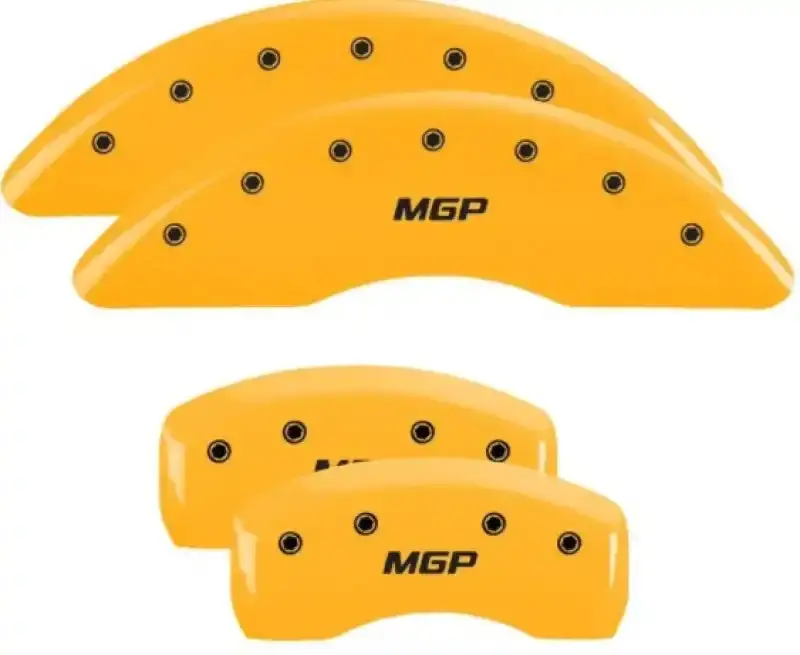 Mgp Yellow-Engraved Caliper Covers – Front & Rear Set For 2017 Kia Sportage 1