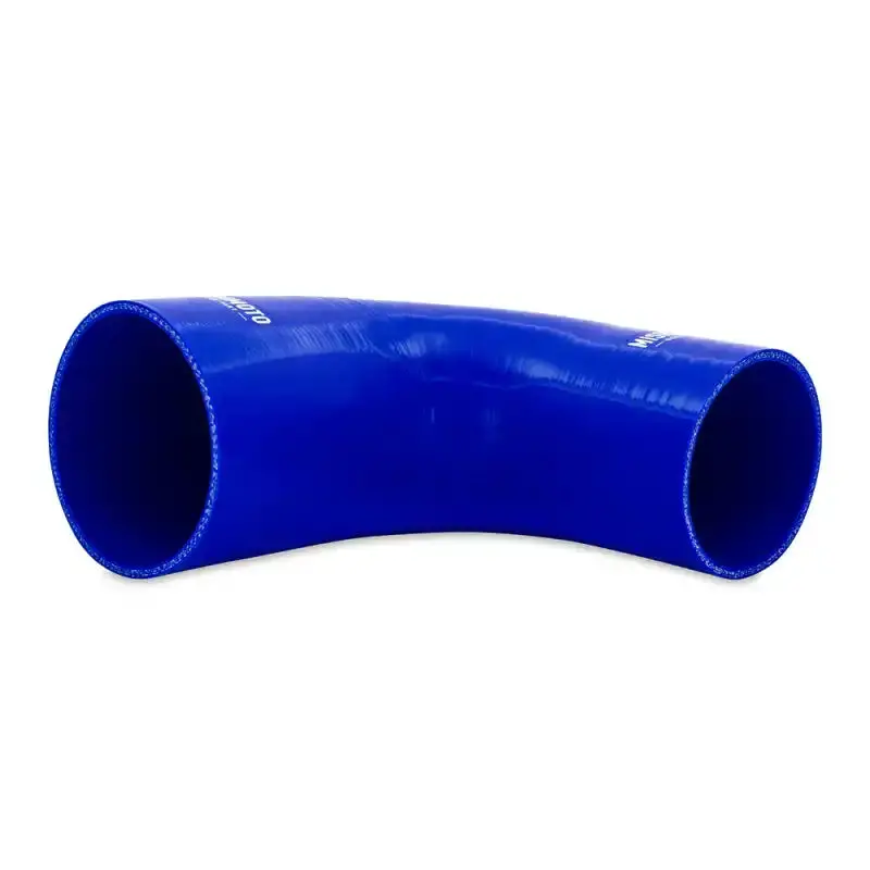 Mishimoto 90° Blue Silicone Reducer Coupler: 3" To 3.75" 1
