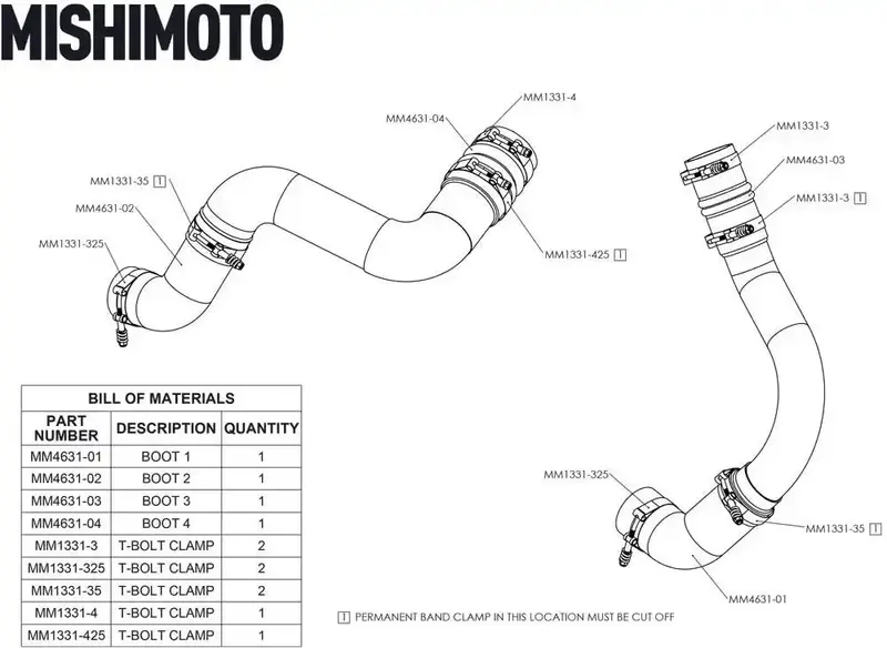Mishimoto Factory-Fit Intercooler Kit For 2019+ Ram 6.7L Cummins Diesel 1