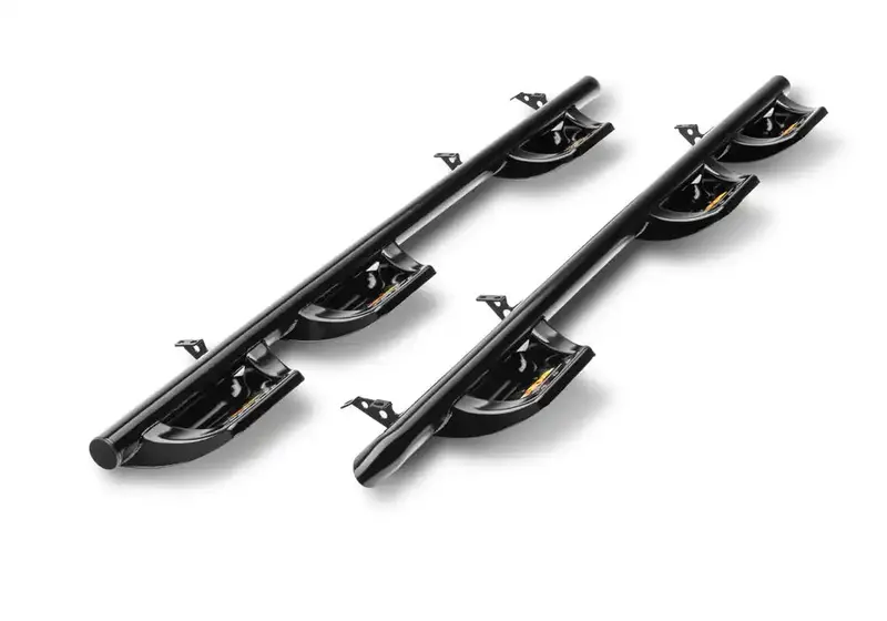 N-Fab Ndc15104Cc-6 N-Durastep Running Boards – 3-Step, Gloss Black Finish For 2015–2016 Silverado/Sierra Hd Crew Cab 1