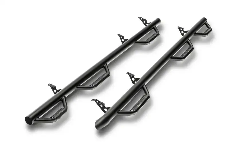N-Fab Nerf Step Kit For 2017–2023 Nissan Titan Crew Cab – 3-Step W2W With Bed Access, Texas Black Finish 1