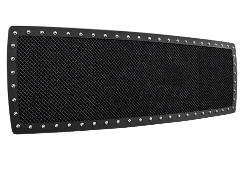 N-Fab Wire Mesh Grille Insert – Black Stainless Steel With Chrome Accent Ring 1