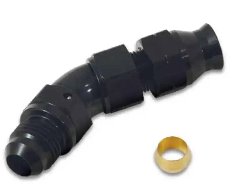 Vibrant 45° An Adapter – 3/8" Tube To Male -6An Flare With Olive Inserts 1